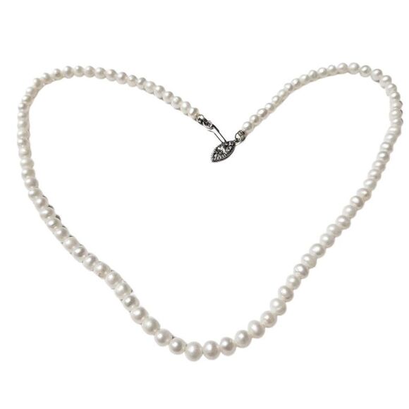 NEW! Fresh Water White Pearl 16" Necklace - Picture 7 of 9